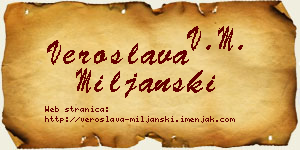 Veroslava Miljanski vizit kartica